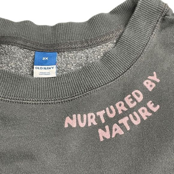 Old Navy Gray Nature Graphic Pullover Sweater - Picture 4 of 7